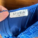 ASTR Astoria Royal Blue Floral Mini Dress Photo 3