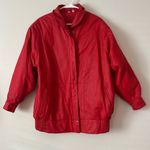 Oversized Vintage Leather Jacket Red Size M Photo 2