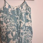 Gap  Women’s Tie Waist Blue White Floral Boho Spaghetti Strap Summer Jumpsuit Photo 2