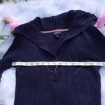 American Eagle Outfitters Dark Blue Ribbed Sweater Medium Long Sleeve Cotton M Photo 1