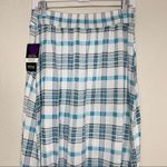 a.n.a NWT  Size 6 Green Naples Stripe Faux Wrap Skirt Photo 8