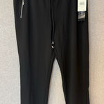 Retrology Women Size Large NWT Black Business Casual‎ Joggers side zippers Photo 0