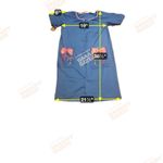 It's a Charm Small Vintage Smock Neck MuuMuu, Blue Floral Gingham Robe, Snap Photo 6