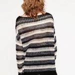 ZARA Striped Knit Crochet Sweater Photo 3
