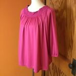 Vintage 70s hot pink muumuu tunic shirt Size XL Photo 5