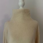 Nordstrom cream knit turtleneck wool & cashmere sweater size M Photo 3