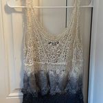 American Eagle White and black ombré crocheted top. Size M from . Photo 0