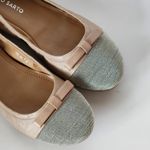 Franco Sarto Centara 2 Nude Mesh Metal Captoe Bow Ballet Flats Size 7½ Photo 1