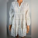 Elan  Cream Long Sleeve Tiered Dress Photo 2