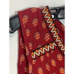 Patrons of Peace Women's Sangria Floral Embroidered Indian Tank Top Red Small Photo 3