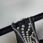 Vintage Art Deco Flapper Gatsy Sequin Jewel Black Silk Party Mini Flapper Dress Photo 6