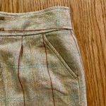 Fossil  Tan Plaid Wool Blend Tweed Mini Skirt Womens 4 Photo 3