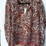 Olivaceous  NWT Boho Blouse Medium Photo 0