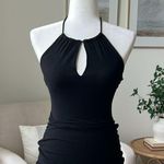 White Fox Boutique  Keyhole Black Bodycon Mini Dress Size Medium Photo 0
