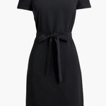 J.Crew Black Short Sleeve Belted Suiting Dress Size 8 Photo 3