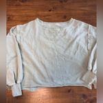 American Eagle  Women’s Oversized Big Hug Reverse Sweatshirt Green Cotton Size S Photo 0