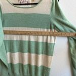 Trovata 100% Cotton Green & Cream Striped Sweater Size Small Photo 4