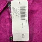 Chico's Chico’s Suedecloth Lexington Magenta Long Sleeve Button Front Tunic Shirt 1/M Photo 4