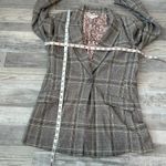 Sundance  Whitman Plaid Linen Cotton Long Sleeve Women's Blazer B29 Photo 5