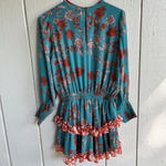 MISA Los Angeles  NWOT Camila Talitha Paisley Mini Dress Long Sleeve Blue Size S Photo 7
