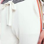 Faherty Womens Organic Cotton Cashmere Blend Ivory Surf Stripe Joggers NWT - M Photo 2