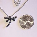 Silver Tone Dragonfly Boho Pendant Necklace Photo 2