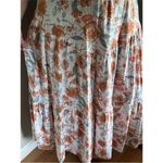 Hayden  pull on Floral tiered boho Skirt Orange and Blue size large Photo 4