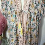 Xhilaration  • floral lace embellished tassel tie kimono swim coverup Photo 4