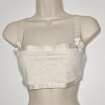 PINK - Victoria's Secret VS PINK Logo Cotton Straight-Neck Bralette / Natural Heather / Size L - 26852761 Photo 1