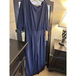 NEW Casual Loose 3/4 Sleeve Wide Leg Pant Jumpsuit XL no belt Blue Photo 3
