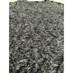 Lands' End BLK GRY Marled Drifter Sweater Soft Cotton BasketWeave Knit Crewneck L Photo 4