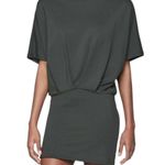 Athleta Pronto Pleated Grey Short Sleeve Dress Photo 0