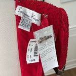 Laurence Kazar NWT NOS  Beaded Sequin Short Sleeve Silk Top Red L Photo 7
