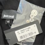 Just Cavalli NEW Asymmetric Draped Midi Dress size 46 IT Black Photo 9