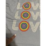 Jantzen  Ruby Love Cropped Short-Sleeved T-Shirt Size XL Blue Pride LGBTQIA Photo 5