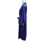 Victoria's Secret  Gold Label Robe Purple Satin‎ Kelly Green Trim Belted Size M/L Photo 2
