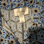 Donna Morgan Dress Size 10 Blue/black And White Geometric Design Belt Photo 1