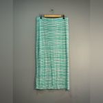 Loft Green Outlet Striped Maxi Skirt Size L EUC Photo 2