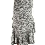 ZARA BASIC Gray Asymmetric Ruffled Hem Knit Mini Straight Pencil Skirt Size S Photo 1