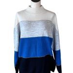 H by Halston NWT H HALSTON MOCK NECK LONG SLEEVE PULLOVER SWEATER IN MYKONOS BLUE Photo 9