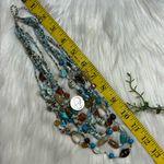 Mix gemstones sea glass Beaded layered Necklace Blue Photo 5