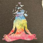 The Mountain  Womens Size‎ Small Grey Gray Short Sleeve Shirt Yoga Zen Peaceful Photo 2