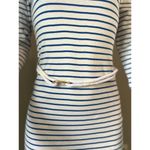 Ralph Lauren  Women Bodycon Dress XS Blue Stripe Belt Popover retail $109 NWT #59 Photo 4