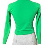 Edikted Green Long Sleeve Graphic Tee Pink Retro Bubble Lettering Y2K Small Photo 2