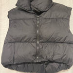 Amazon Black Cropped Puffer Vest  Photo 0