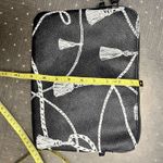 Chico's  Black Navy Blue Tassel Cosmetic Travel Tablet Tech Handbag Clutch NWT Photo 2