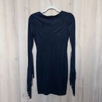 Hot Gal  Women Fringe Dress Size S Black Faux Suede Mini Western Y2K Indie Sleaze Photo 5