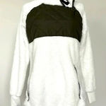 Source Unknown Olive A-symetric Fleece Pullover Sz SM Photo 0