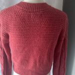 Old Navy Raspberry Cable Knit Button-Up Cardigan Sweater, Cozy Fall Winter Layer Photo 3