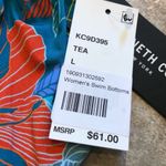 Kenneth Cole NWT Traces of Paradise Tropical Blue Multicolored Large bikini b… Photo 6